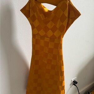 12th Tribe Yellow metallic dress